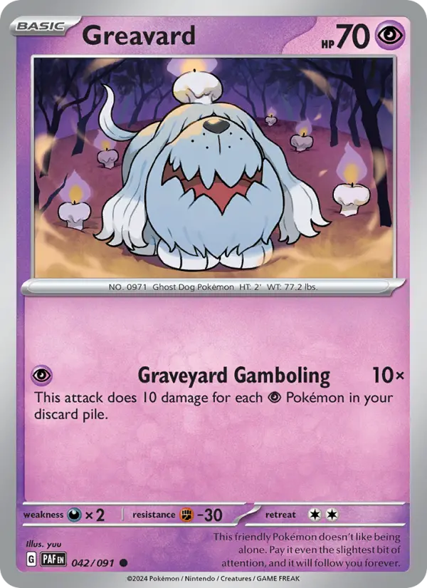 Greavard, Pokémon card