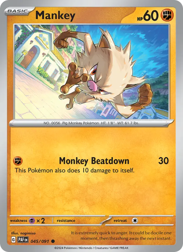 Mankey, Pokémon card