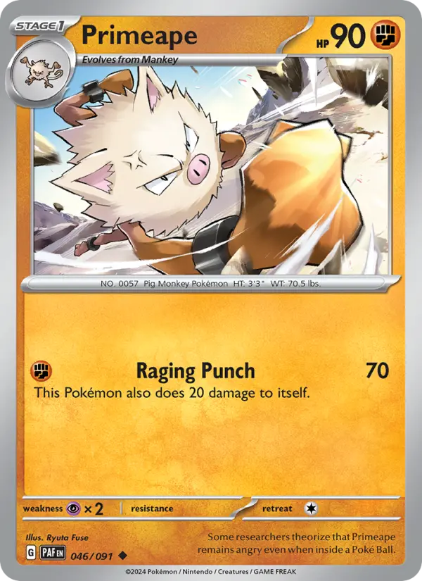 Primeape, Pokémon card