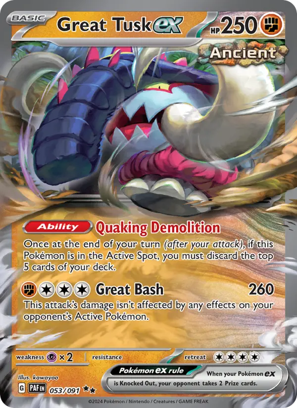 Great Tusk ex, Pokémon card