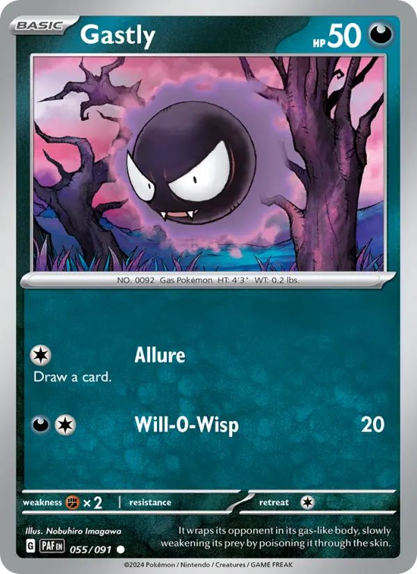 Gastly, Pokémon card