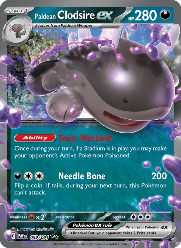 Paldean Clodsire ex, Pokémon card