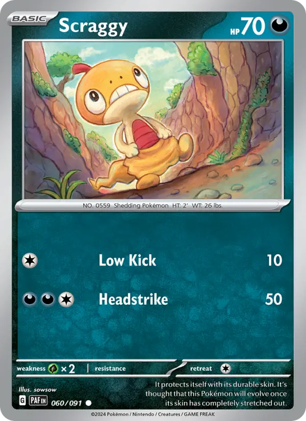 Scraggy, Pokémon card