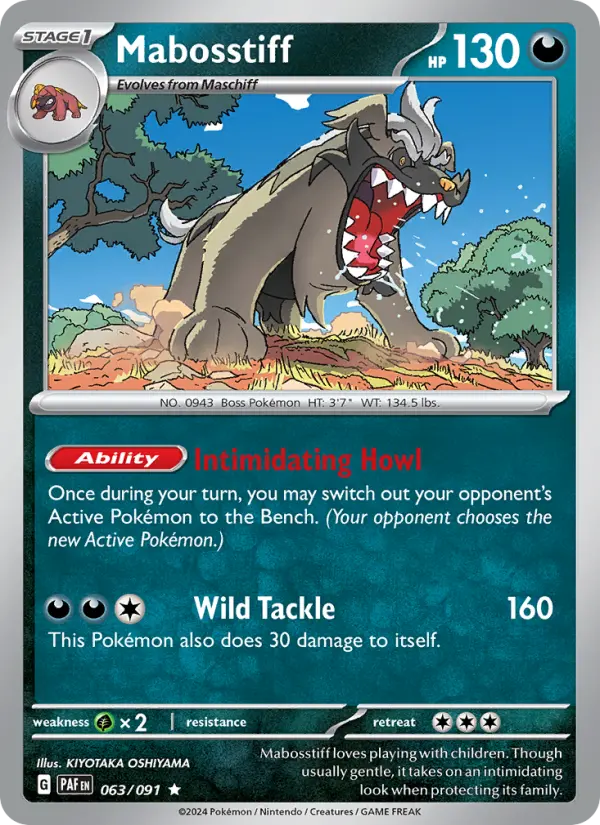 Mabosstiff, Pokémon card