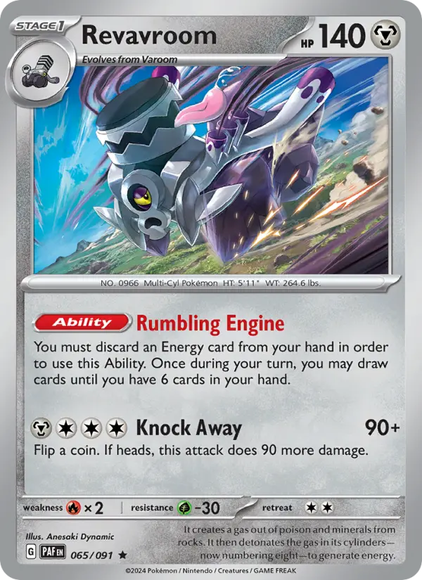 Revavroom, Pokémon card