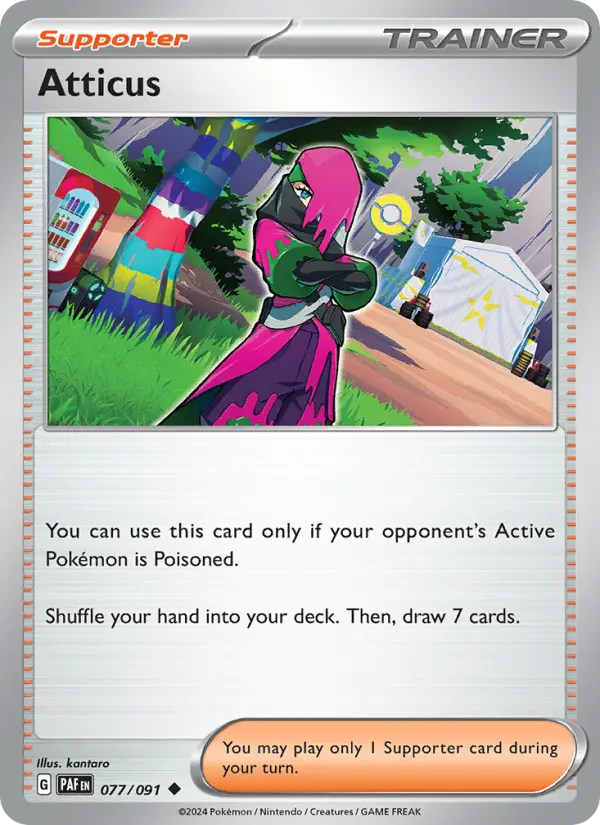 Atticus, Pokémon card