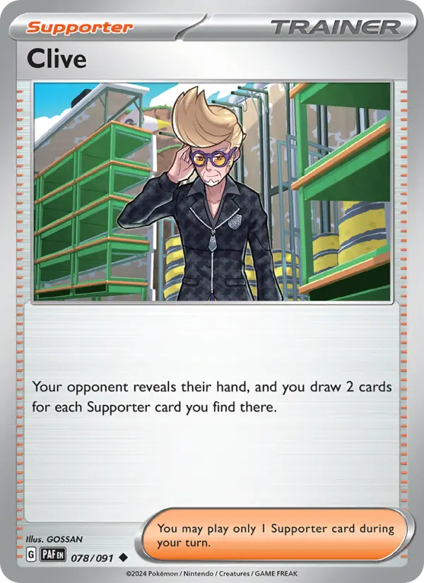Clive, Pokémon card