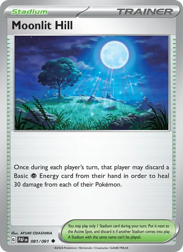 Moonlit Hill, Pokémon card