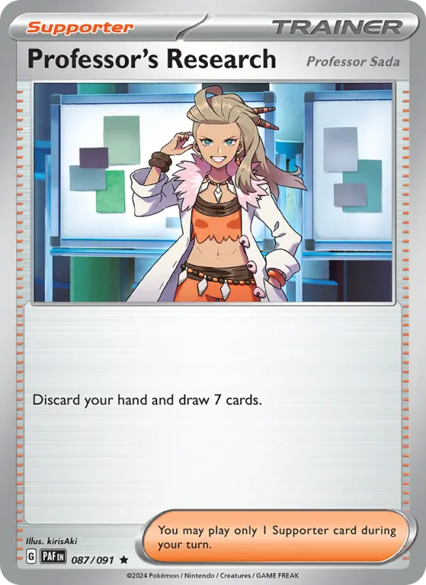 Professor's Research, Pokémon card