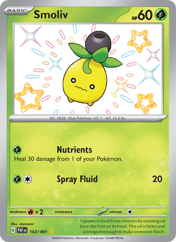 Smoliv, Pokémon card