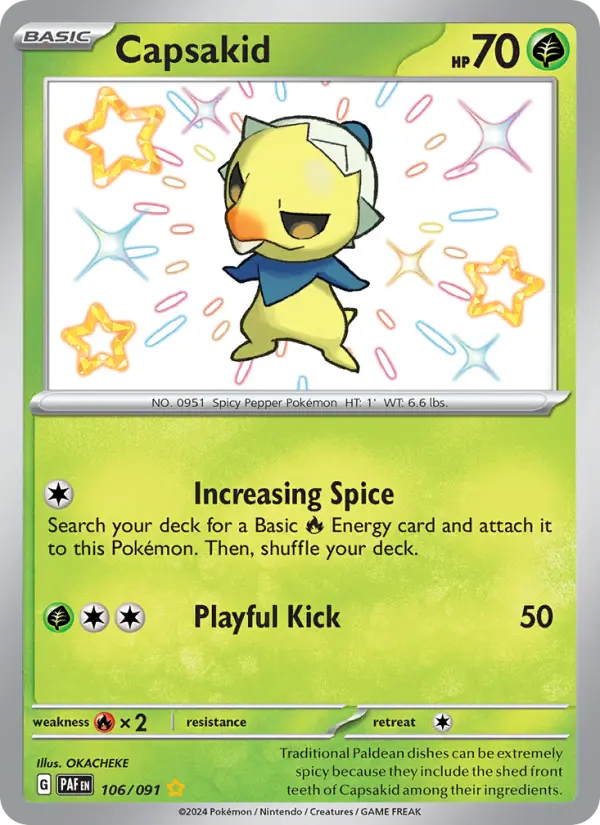 Capsakid, Pokémon card