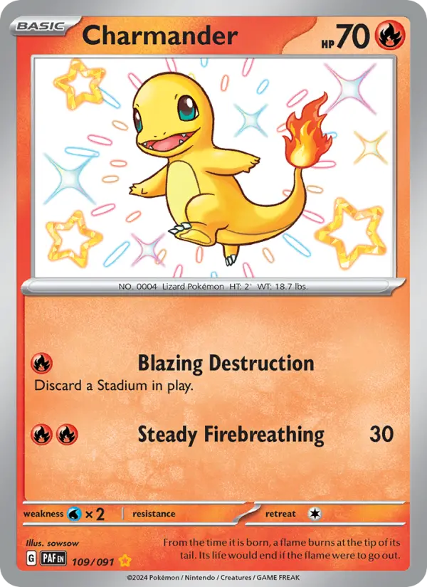 Charmander, Pokémon card