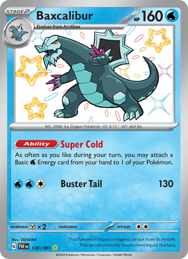 Baxcalibur, Pokémon card