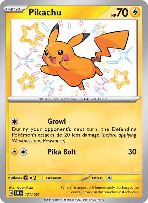 Pikachu, Pokémon card