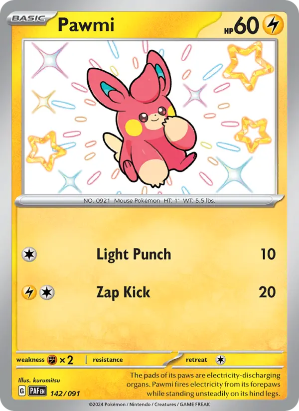 Pawmi, Pokémon card