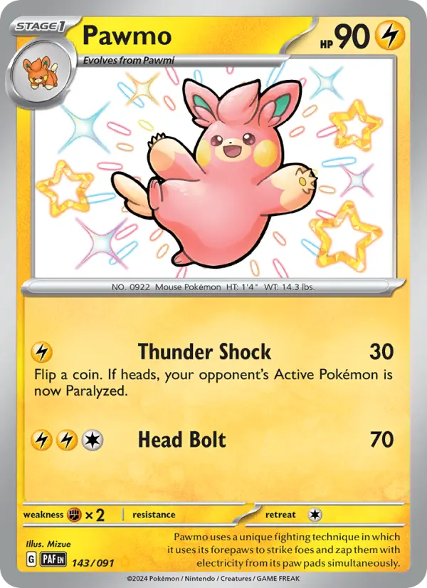 Pawmo, Pokémon card
