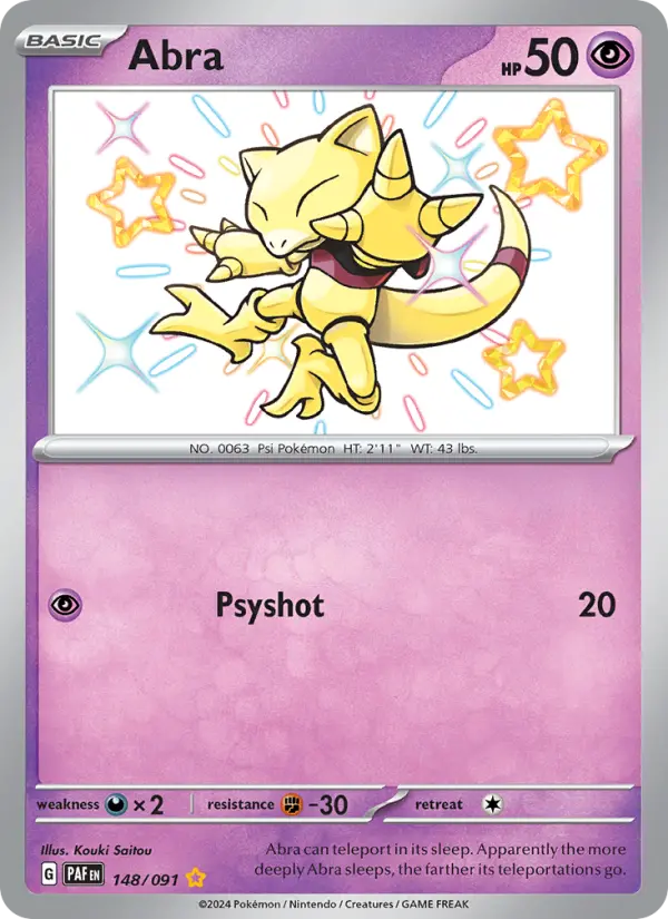 Abra, Pokémon card
