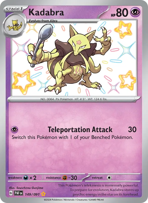 Kadabra, Pokémon card