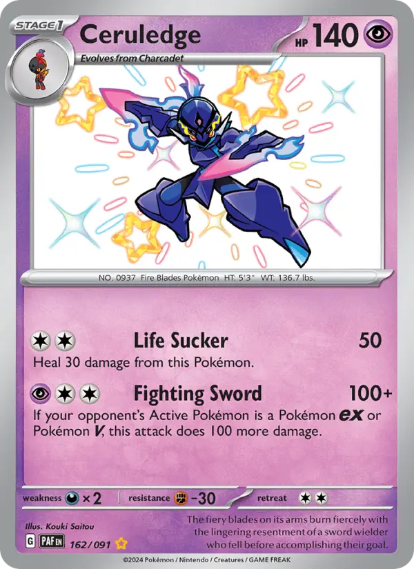 Ceruledge, Pokémon card