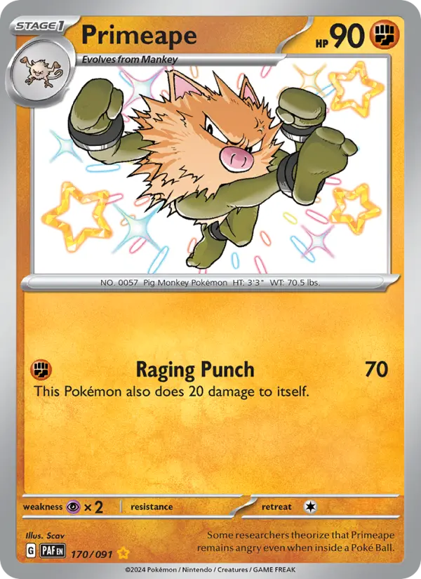 Primeape, Pokémon card