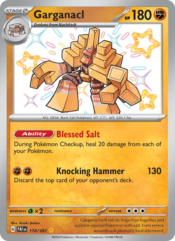 Garganacl, Pokémon card