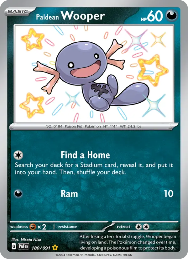 Paldean Wooper, Pokémon card