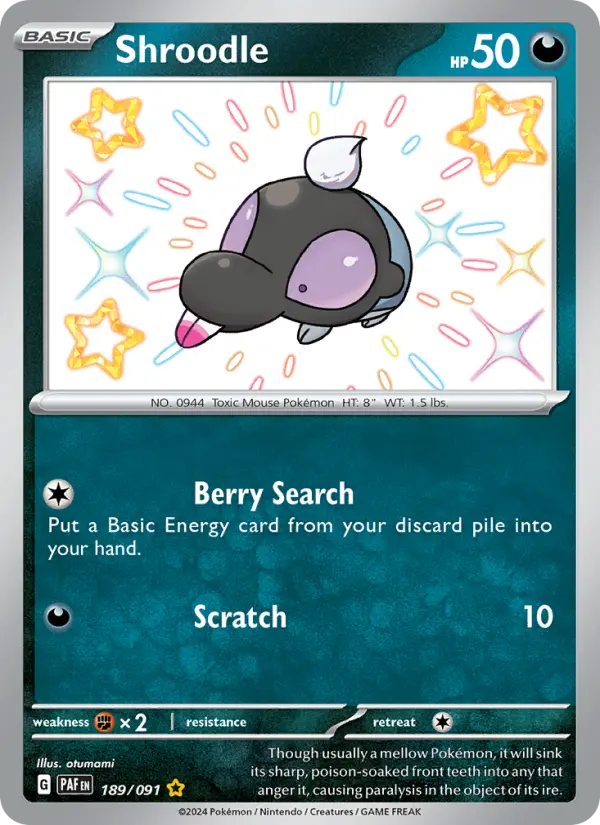 Shroodle, Pokémon card