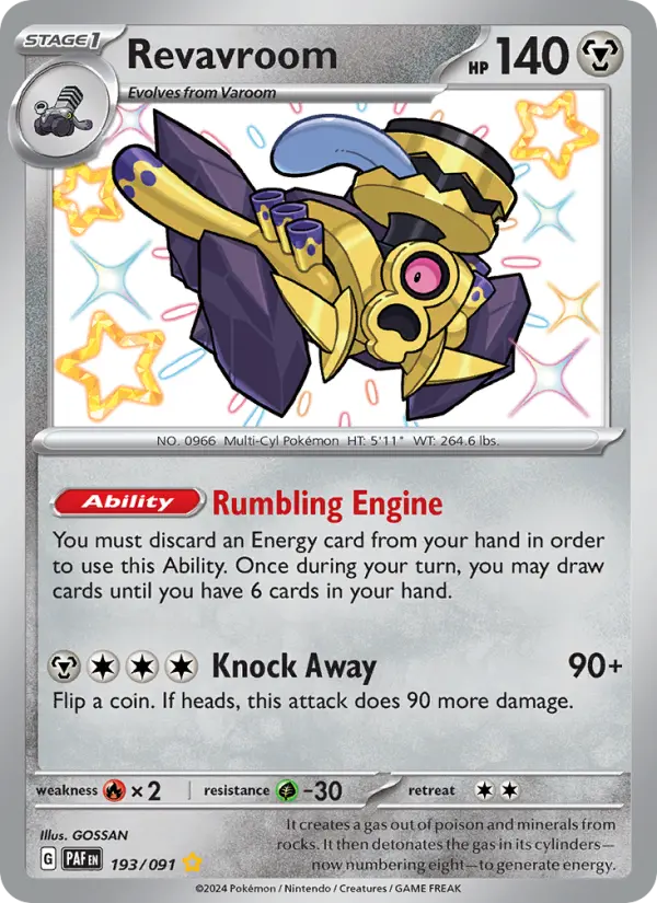 Revavroom, Pokémon card