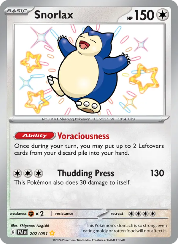 Snorlax, Pokémon card