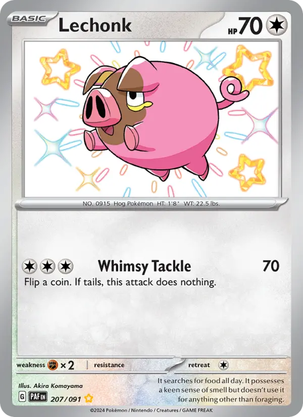 Lechonk, Pokémon card