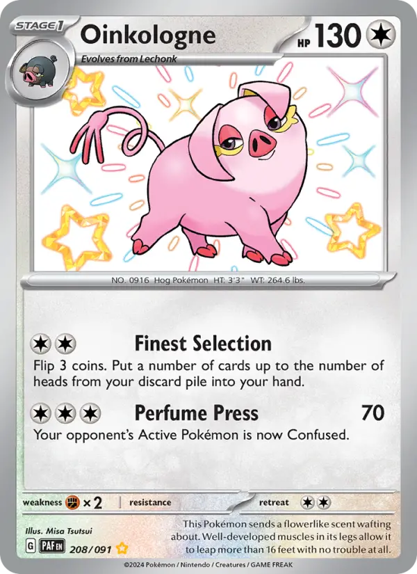 Oinkologne, Pokémon card