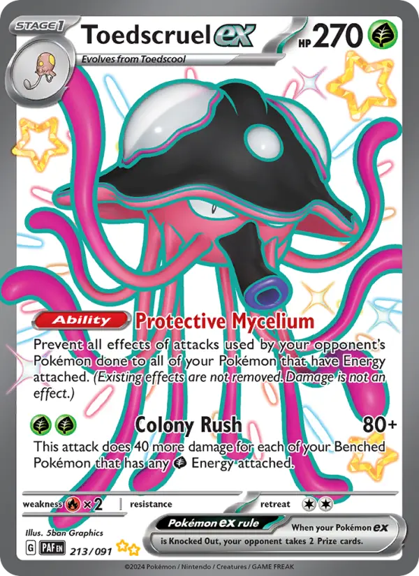 Toedscruel ex, Pokémon card