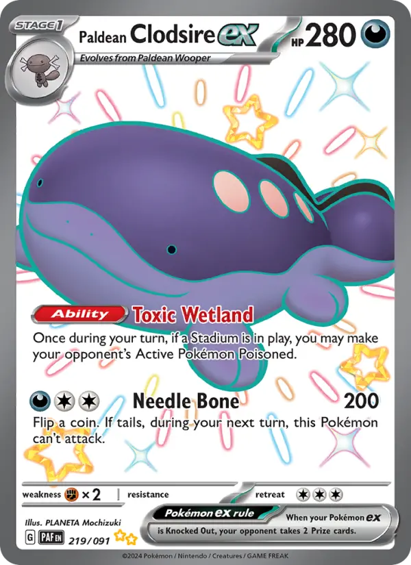 Paldean Clodsire ex, Pokémon card