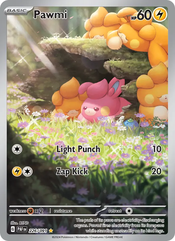 Pawmi, Pokémon card