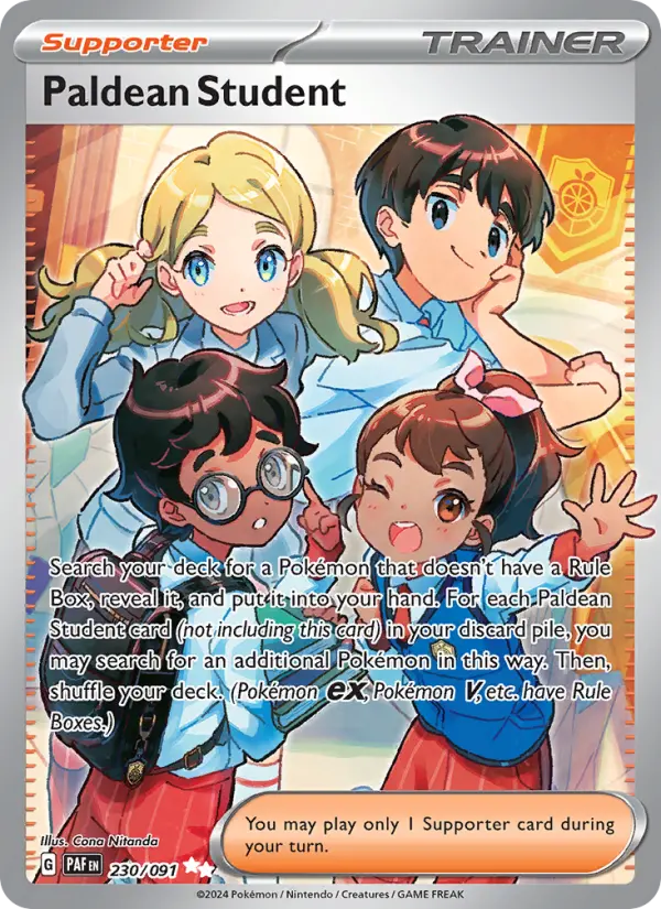 Paldean Student, Pokémon card