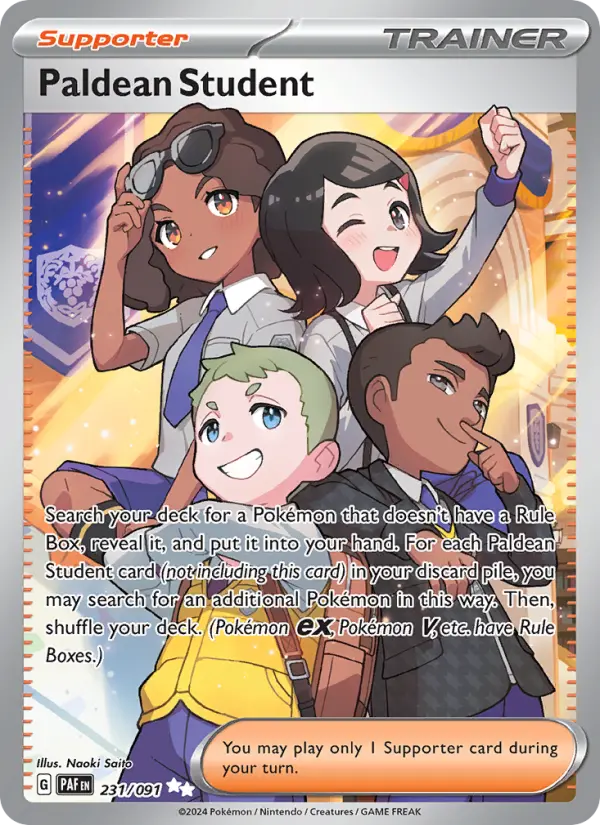 Paldean Student, Pokémon card