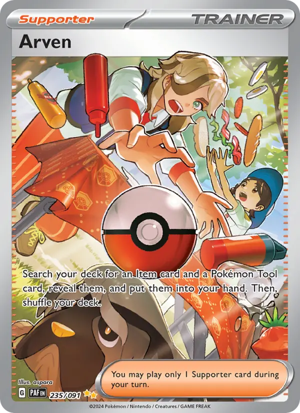 Arven, Pokémon card