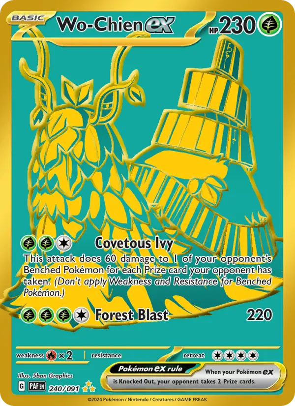 Wo-Chien ex, Pokémon card