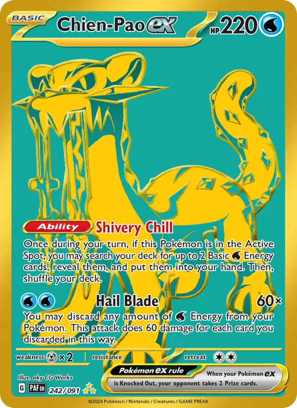 Chien-Pao ex, Pokémon card