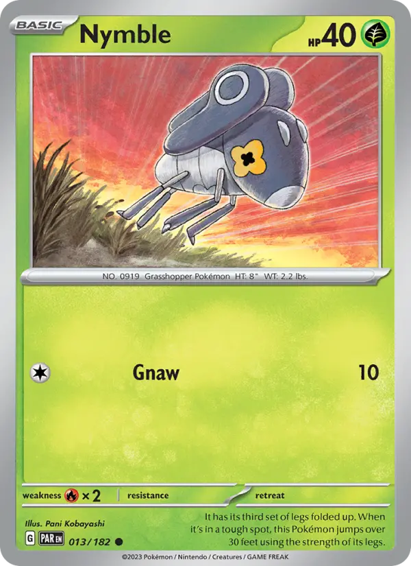 Nymble, Pokémon card