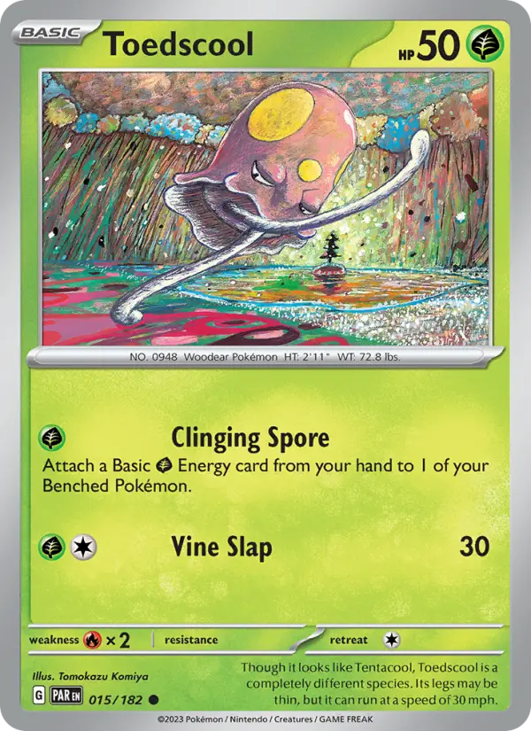 Toedscool, Pokémon card