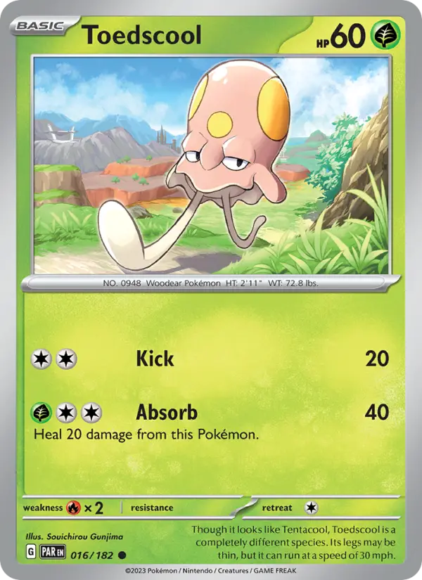 Toedscool, Pokémon card