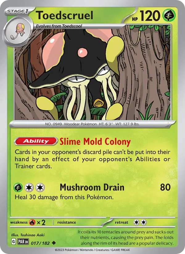 Toedscruel, Pokémon card