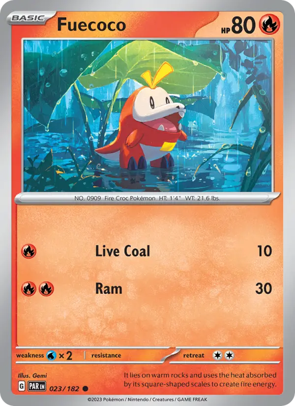 Fuecoco, Pokémon card