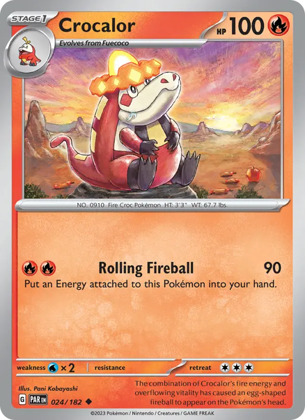Crocalor, Pokémon card