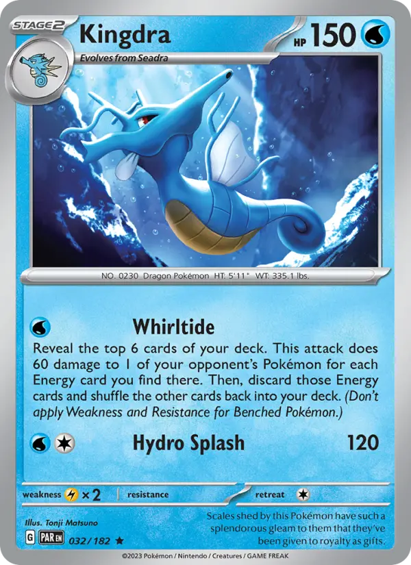 Kingdra, Pokémon card