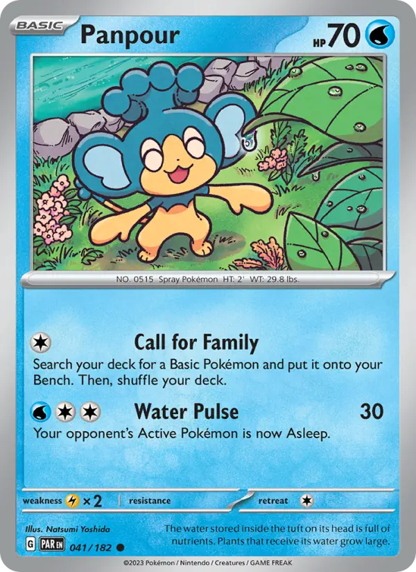 Panpour, Pokémon card