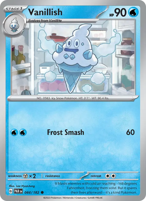 Vanillish, Pokémon card
