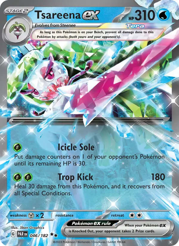 Tsareena ex, Pokémon card