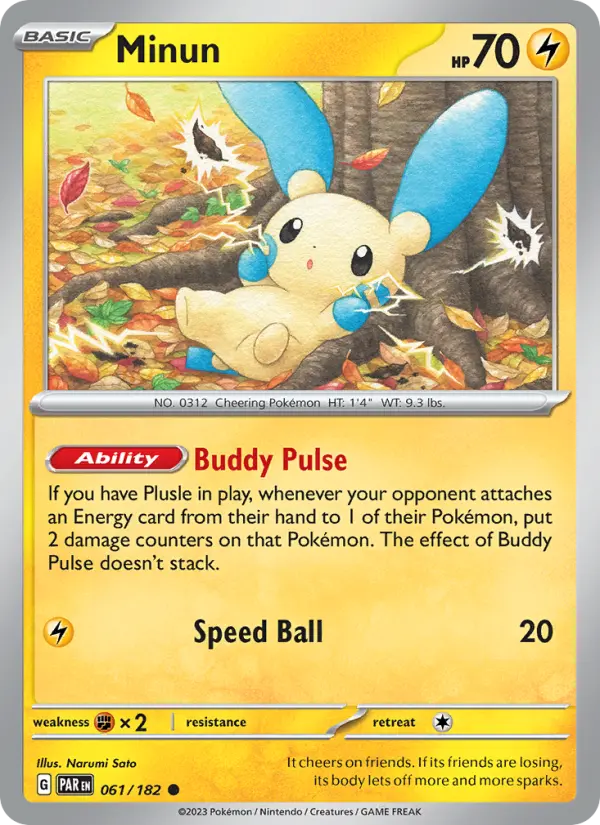Minun, Pokémon card